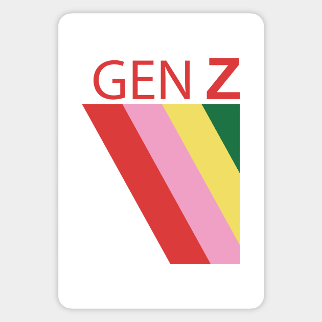 gen z generation z and proud Magnet by sugarcloudlb-studio